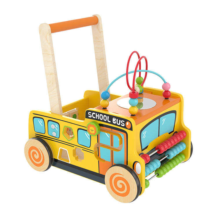 wooden learning walker